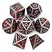 Haxtec Bloodstained Metal DND Dice Set Blood Polyhedral DD Dice Compatible with Dungeons and Dragons Gift TTRPG Antique Metal Halloween Dice - Image 2