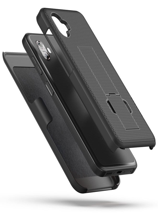 Encased DuraClip for Samsung Galaxy XCover 6 Pro Belt Clip Slim Case with Holster - Black - Image 4