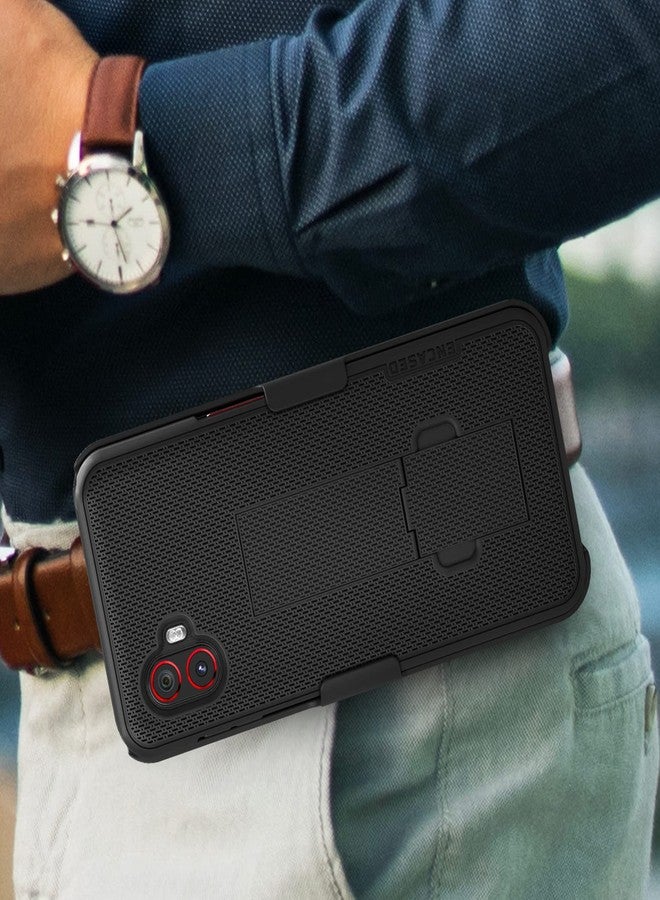 Encased DuraClip for Samsung Galaxy XCover 6 Pro Belt Clip Slim Case with Holster - Black - Image 3
