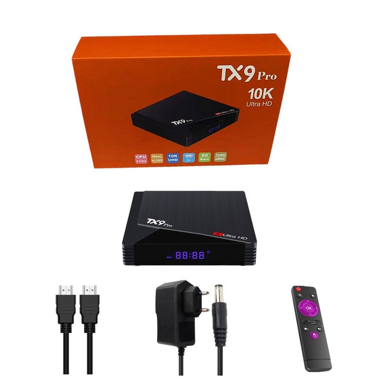 TX9 PRO صندوق تلفزيون أندرويد TV BOX ثنائي التردد 5G واي فاي مخصص 8+128GB أندرويد 13 - Image 1