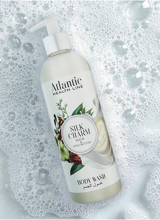 Atlantic - Silk Charm Body wash 500ml Goat Milk And Shea Butter - Image 1
