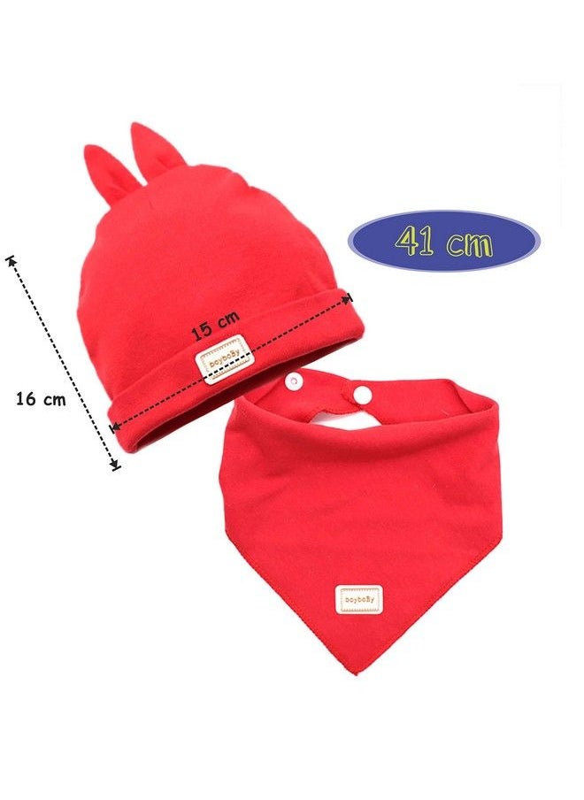 Syga Baby Kids Infant Toddler Bandana Bib Feeding Triangle Salvia Towel Hat Red  - Image 3