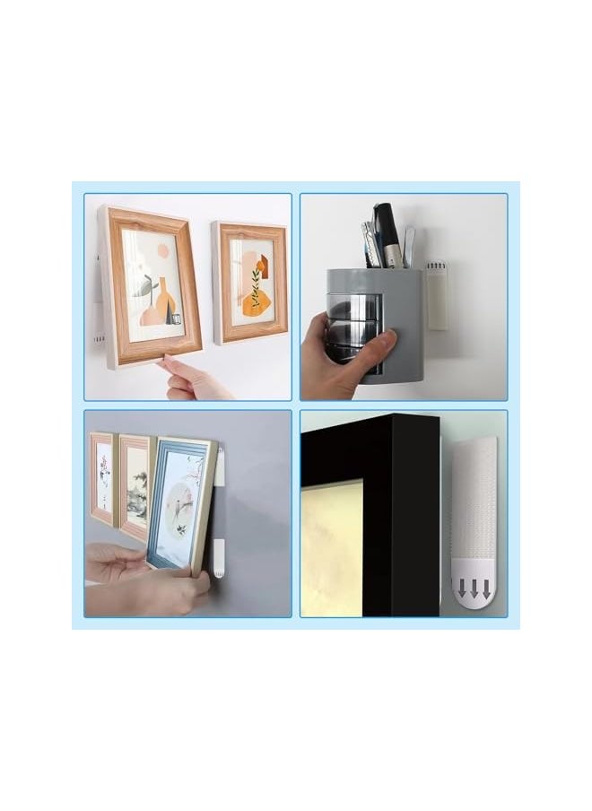 PROMASS promass 24 Pairs(48 Strips) Picture Hanging Strips, Heavy Duty Picture Hanging Strips Removable Hook and Loop Tape, Damage Free No Nails Wall Hanging Strips for Frame and Wall Art, 3.7" L x 0.75" W  - Image 4