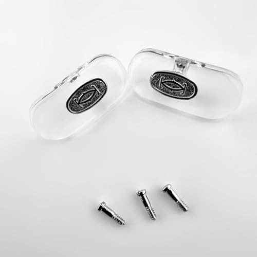 hengfento2 Nose Pads Replacement for Cartier Screw-in Eyeglasses Sunglasses Size Large with screws and screwdriver (silver) - Image 4