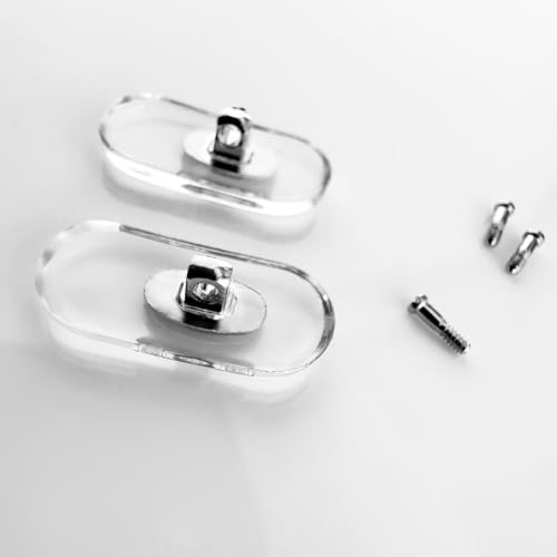 hengfento2 Nose Pads Replacement for Cartier Screw-in Eyeglasses Sunglasses Size Large with screws and screwdriver (silver) - Image 3