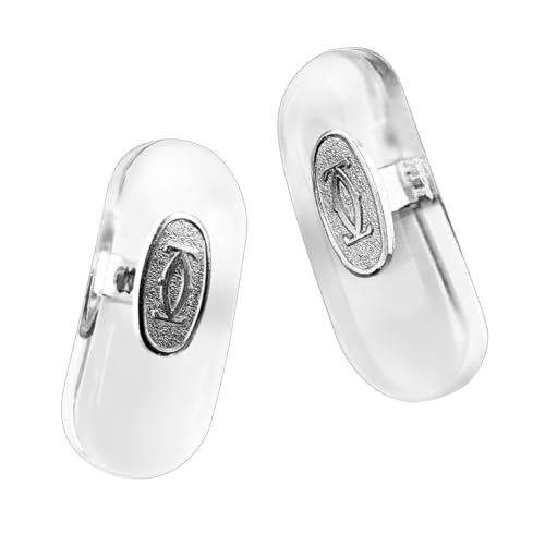hengfento2 Nose Pads Replacement for Cartier Screw-in Eyeglasses Sunglasses Size Large with screws and screwdriver (silver) - Image 5