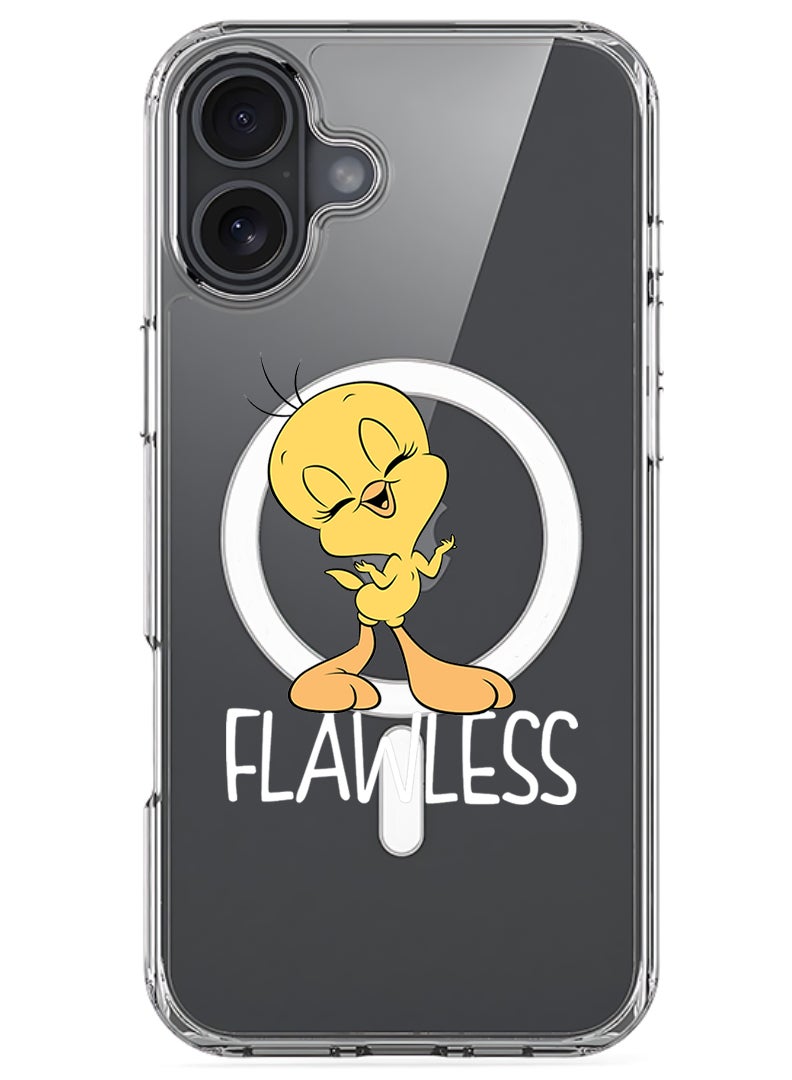 Theodor Magnetic Case for Apple iPhone 17 Compatible with MagSafe Wireless Charging, Shockproof Phone Bumper Cover - Flawless - White - Image 1