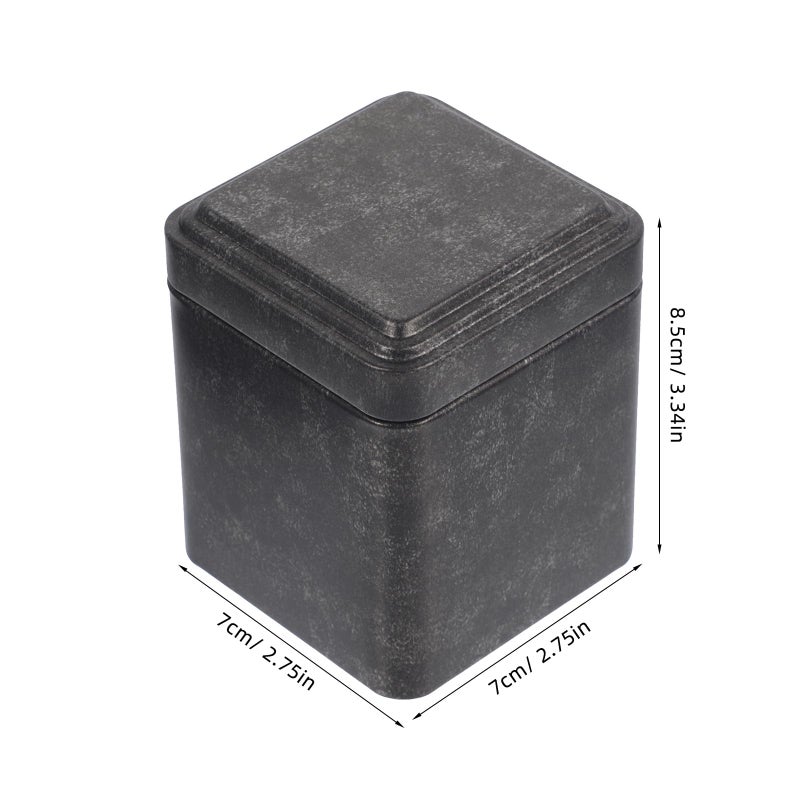 Matte Black Tea Canisters Set of 4 Tinplate Airtight Jars for Coffee Sugar Storage - Image 3