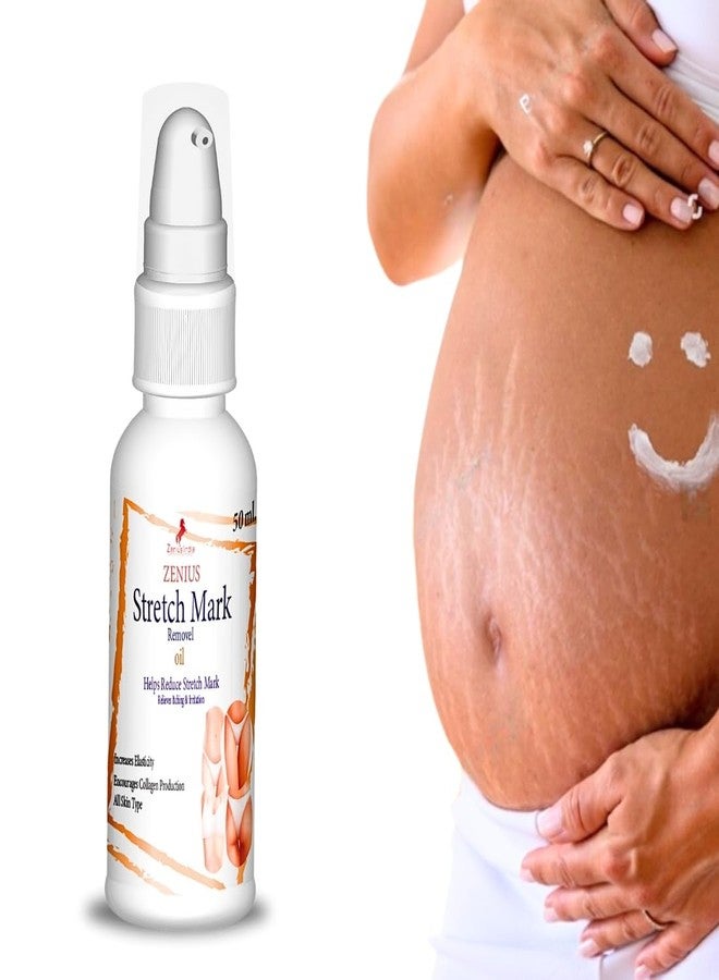 Zenius India زيت علامات التمدد للنساء أثناء الحمل | زيت علامات التمدد الطبيعي 100% لمرونة البشرة | الشفاء وإزالة علامات التمدد 50 مل - Image 1