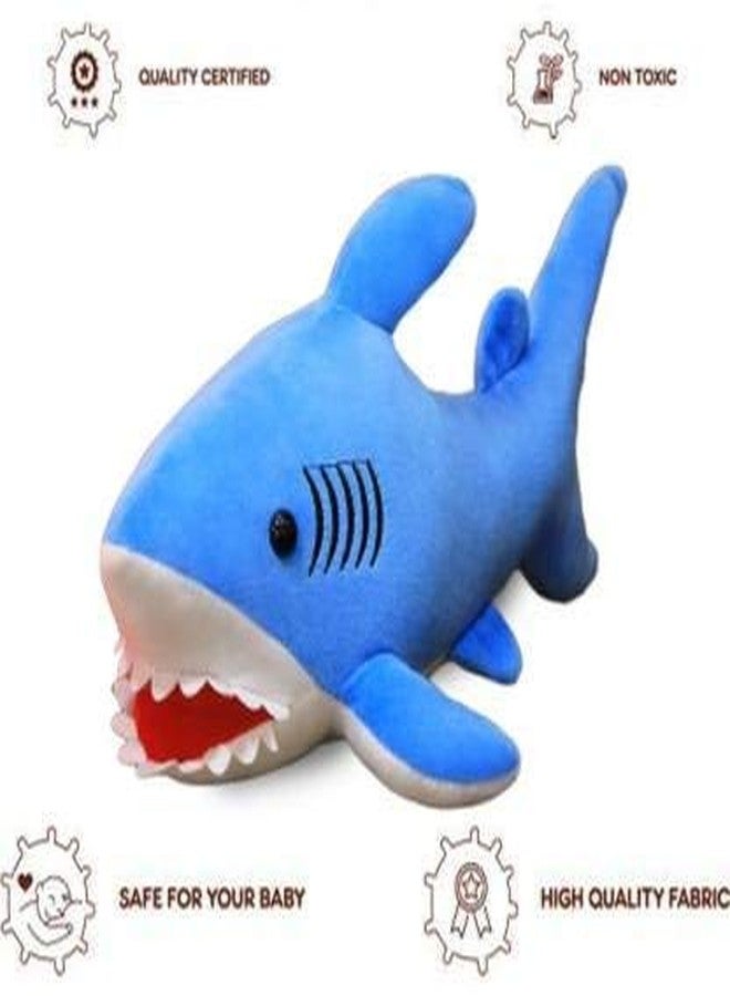 Kekezip Shark Plush Toy – Soft Stuffed [Animal] for Kids & Toddlers – Huggable Cuddle Buddy & Nursery Decor – Ideal Gift (40 CM) (Blue, Pack of 1) - Image 3