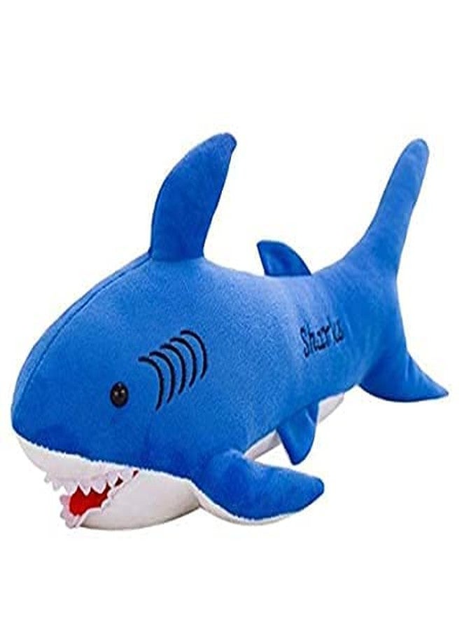 Kekezip Shark Plush Toy – Soft Stuffed [Animal] for Kids & Toddlers – Huggable Cuddle Buddy & Nursery Decor – Ideal Gift (40 CM) (Blue, Pack of 1) - Image 1