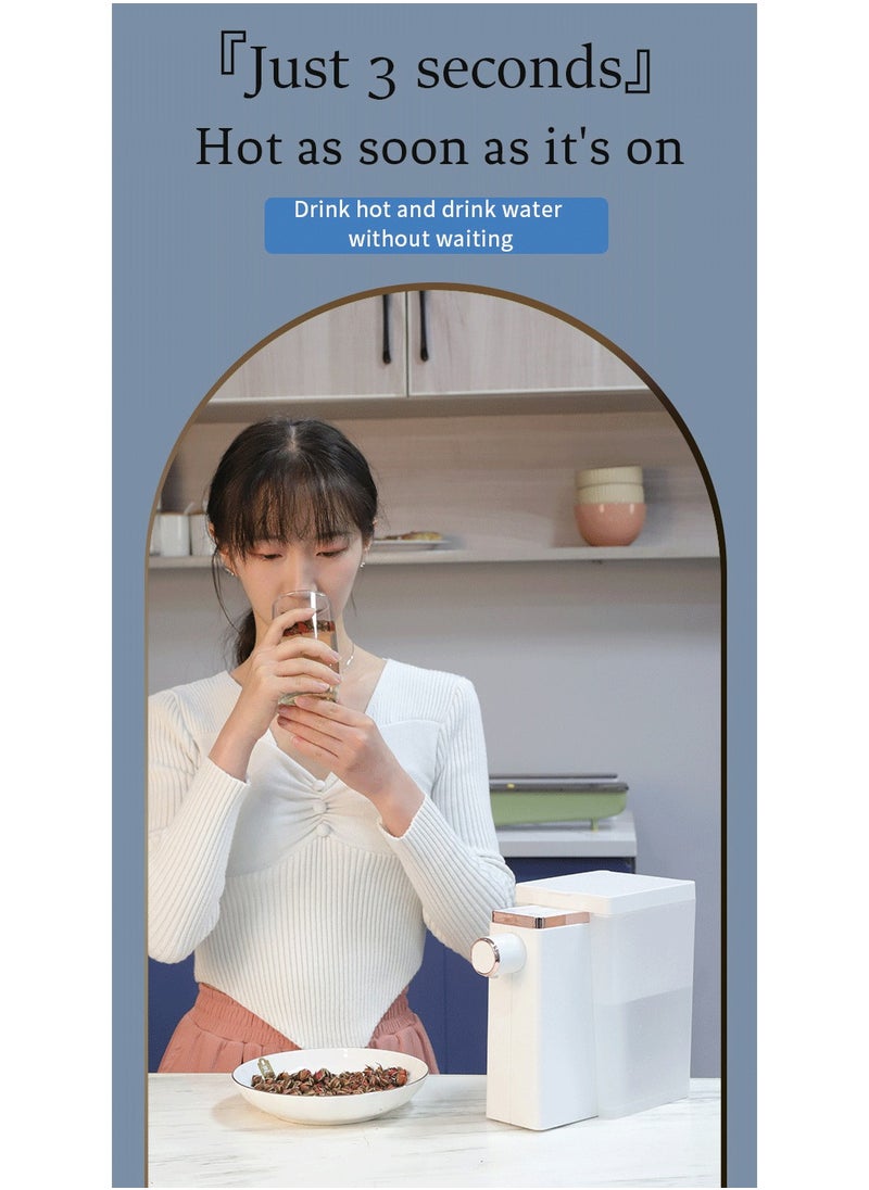Generic - Portable Instant Heating Water Dispenser, Mini Desktop Tabletop Hot Water Machine for Home Use – Touch Control, Child Lock, Multi-Connection Options, Fast Heating in 3 Seconds（Equipped with a 1.6L water tank） - Image 1