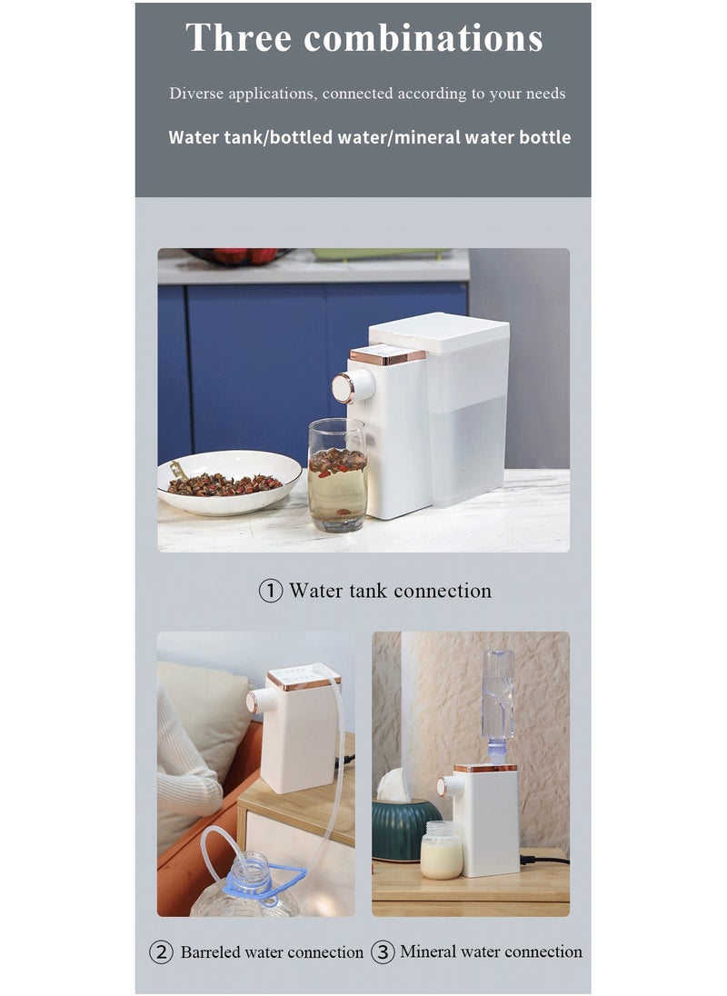 Generic - Portable Instant Heating Water Dispenser, Mini Desktop Tabletop Hot Water Machine for Home Use – Touch Control, Child Lock, Multi-Connection Options, Fast Heating in 3 Seconds（Equipped with a 1.6L water tank） - Image 1