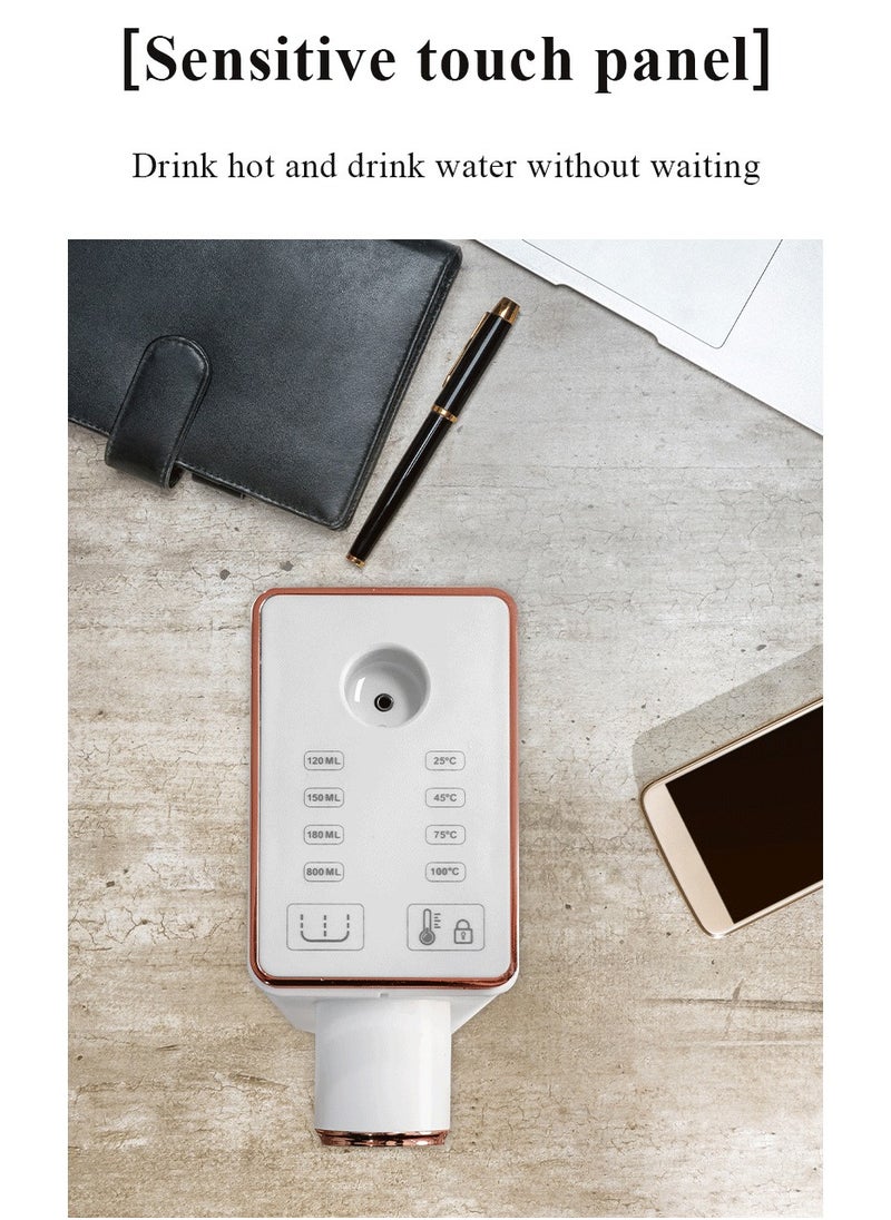 Generic - Portable Instant Heating Water Dispenser, Mini Desktop Tabletop Hot Water Machine for Home Use – Touch Control, Child Lock, Multi-Connection Options, Fast Heating in 3 Seconds（Equipped with a 1.6L water tank） - Image 1