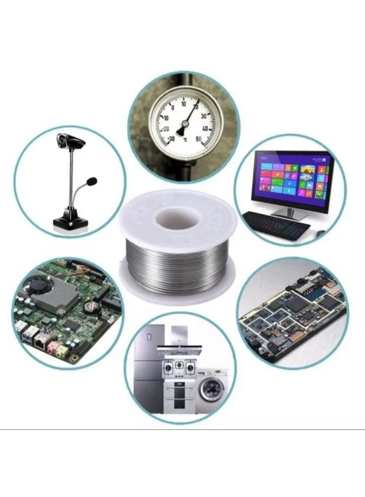 63/37 Tin Lead Rosin Core Solder Wire for Electrical Soldering – 0.6mm Diameter, 100g Spool – 2.0% Flux Content for Smooth and Reliable Joints - Image 3
