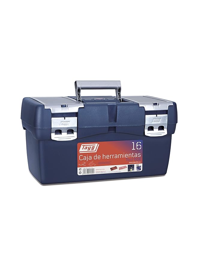 تايج رقم 16 صندوق أدوات بلاستيك 500 مم طول × 258 مم عرض × 255 مم ارتفاع - Image 1