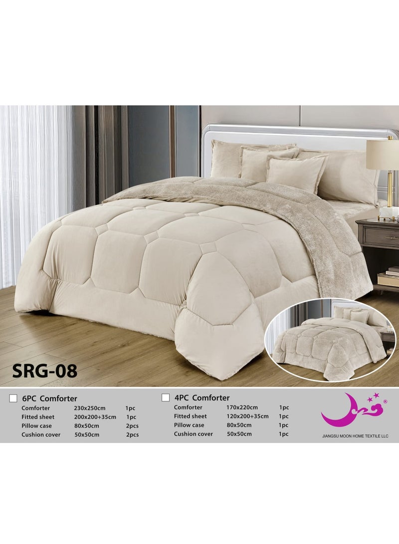 Moon 6-Piece King Size for Winter Microfiber Duvet Cover Set - Image 1