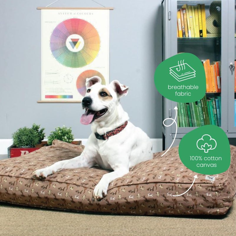 Molly Mutt Huge Dog Bed Cover - Daysleeper Print - Measures 36â€x45â€x5â€™â€™ - 100% Cotton - Durable - Breathable - Sustainable - Machine Washable Dog Bed Cover - Image 4
