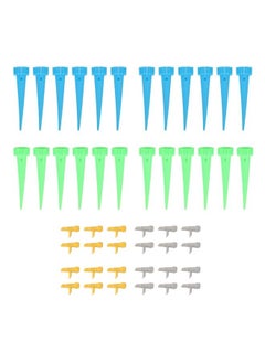 NIBEMINENT 24 PCS Self Plant Watering Spikes with Control Valve Plastic Simple Self Watering Device for Flowers Vegetables Fruit Trees  - Image 1