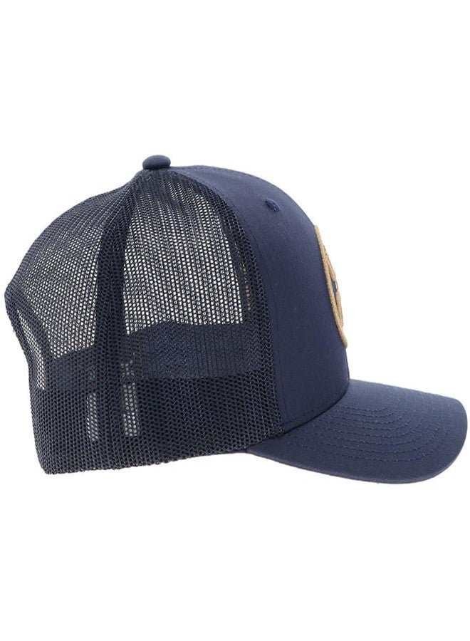 HOOEY O Classic Hat - Navy Snapback Baseball Cap with Mustard Embroidered Logo, Adjustable 6-Panel Outdoor Casual Hat for Men & Women (Navy/Mustard) - Image 5