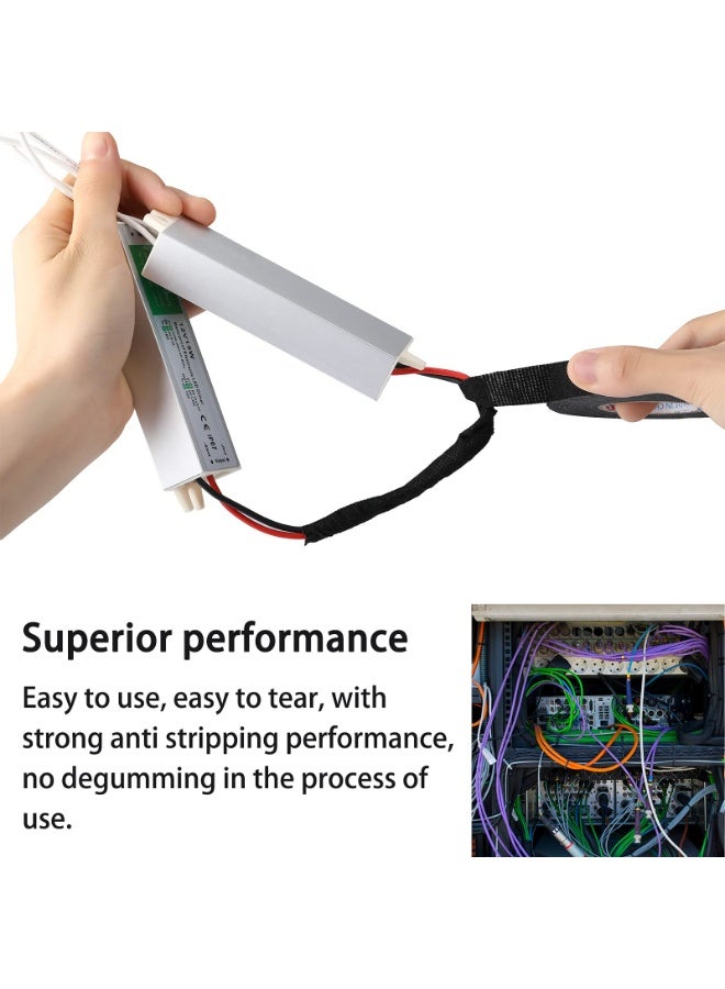 Generic 4 Pack (9mm * 12m)Professional Electrician Double Sided Tape, High Performance High Temperature Resistant Pet Fabric Automotive Wire Harness Tape, Suitable For Automotive Electrical Wrap Protection Noise Damping Cable Fixation, Black - Image 4