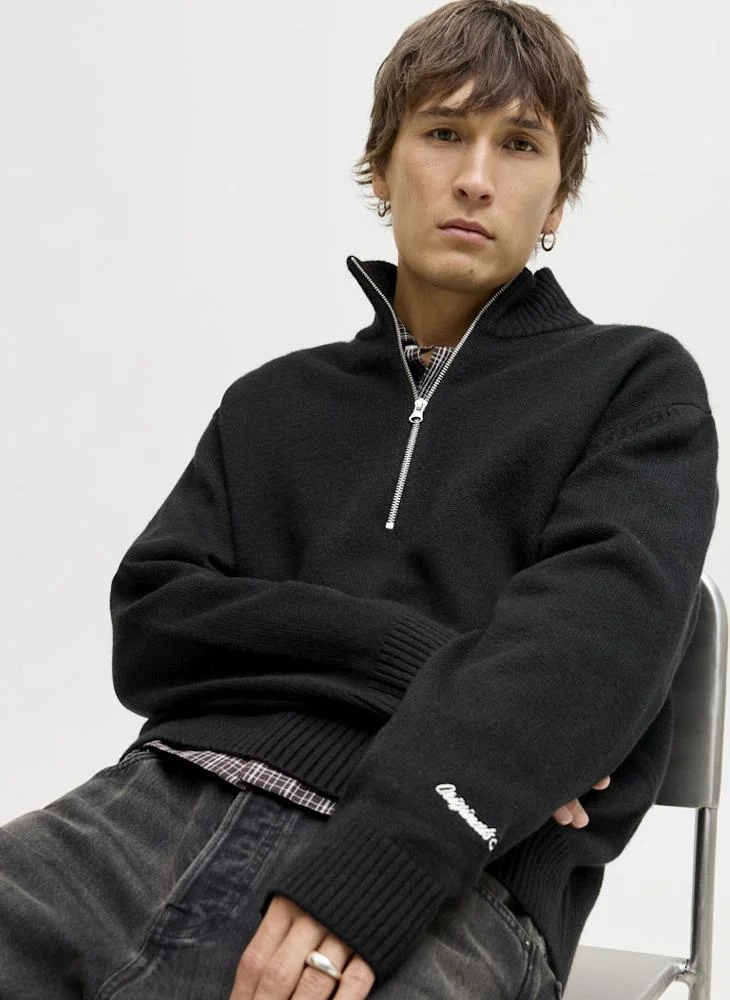 JACK & JONES  Casual Regular Fit Half Zip Sweatshirt for Men | Best Price UAE