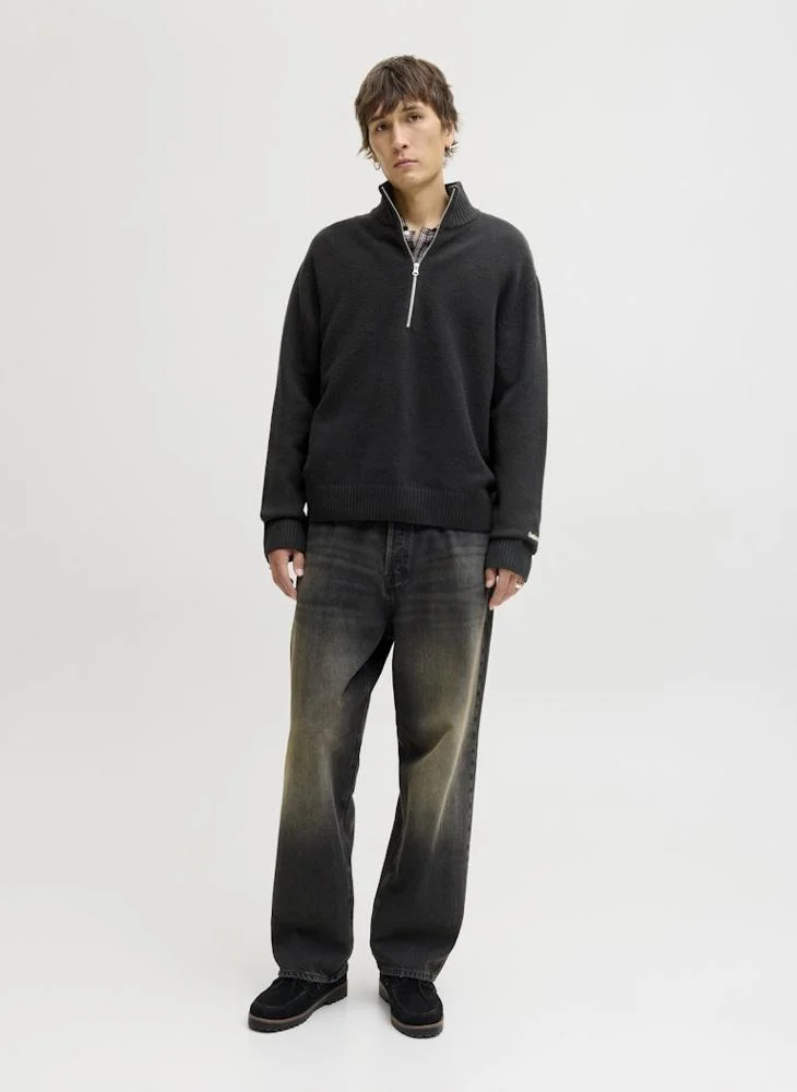 JACK & JONES  Casual Regular Fit Half Zip Sweatshirt for Men | Best Price UAE