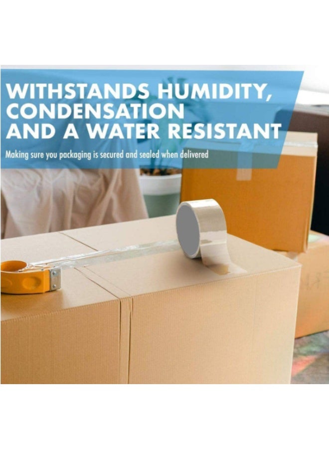 QUALITY Clear Packing Tape 100 Yards x 2 Rolls - Heavy Duty Transparent Shipping & Moving Tape for Boxes, Office, Home & Crafts - Image 3