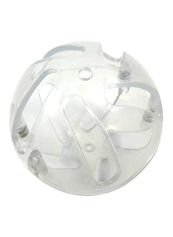 NIBEMINENT Parrots Toys Pet Bird Parrot Intelligence Food Ball Feeder With Bell Hanging Birds Foraging Chain Cage Ac Cessories Clear  - Image 1