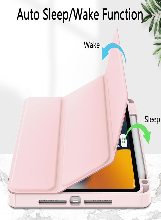 Xkladz جراب Xkladz لجهاز iPad Air مقاس 11 بوصة M2 (2024) / iPad Air الجيل الخامس / الرابع (2022/2020) مقاس 10.9 بوصة، جراب حماية مع حامل قلم، غطاء خلفي شفاف، خاصية التشغيل/الإيقاف التلقائي، لون وردي جذاب - Image 4