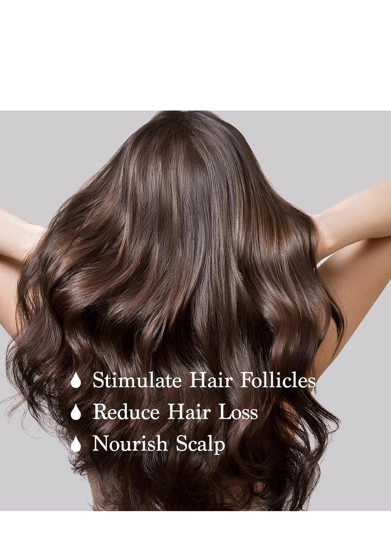 إيلهو زيت نمو الشعر النباتي الطبيعي ، زيت نمو الشعر النباتي بزيت إكليل الجبل ، زيت الخروع ، زيت الأرغان ، زيت البطاطا الحلوة الخام ، زيت نباتي (30 مل * 2) - Image 3