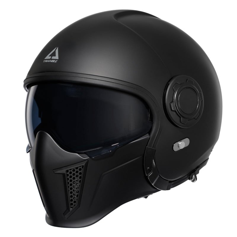 TRIANGLE Full Face Motorcycle Helmets,Off-Road Motocross Helmet for Men & Women,Dual Visor with Internal Tinted Sunshield,Open Face 3/4 Adult Racing Helmet DOT Approved(L) - Image 5