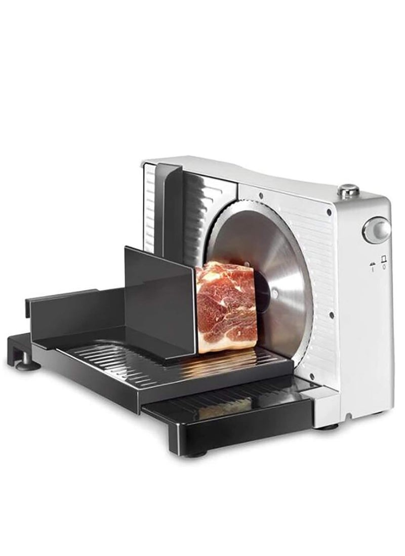 Generic - Frozen Meat Slicer,Brot Cutting Machine Foldable Electric Alling Cutter Cutting Width 0-15 Mm Sausage Cutter Ø Knife 17 cm 100 W - Image 1