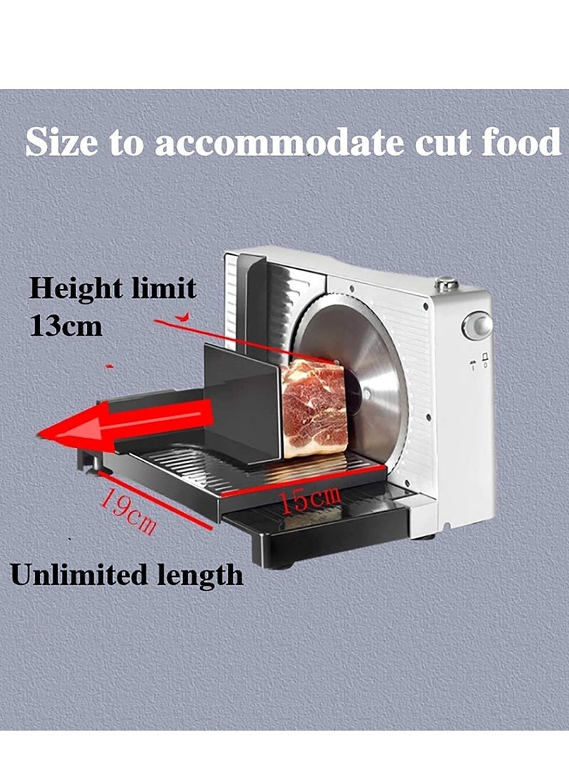 Generic - Frozen Meat Slicer,Brot Cutting Machine Foldable Electric Alling Cutter Cutting Width 0-15 Mm Sausage Cutter Ø Knife 17 cm 100 W - Image 1