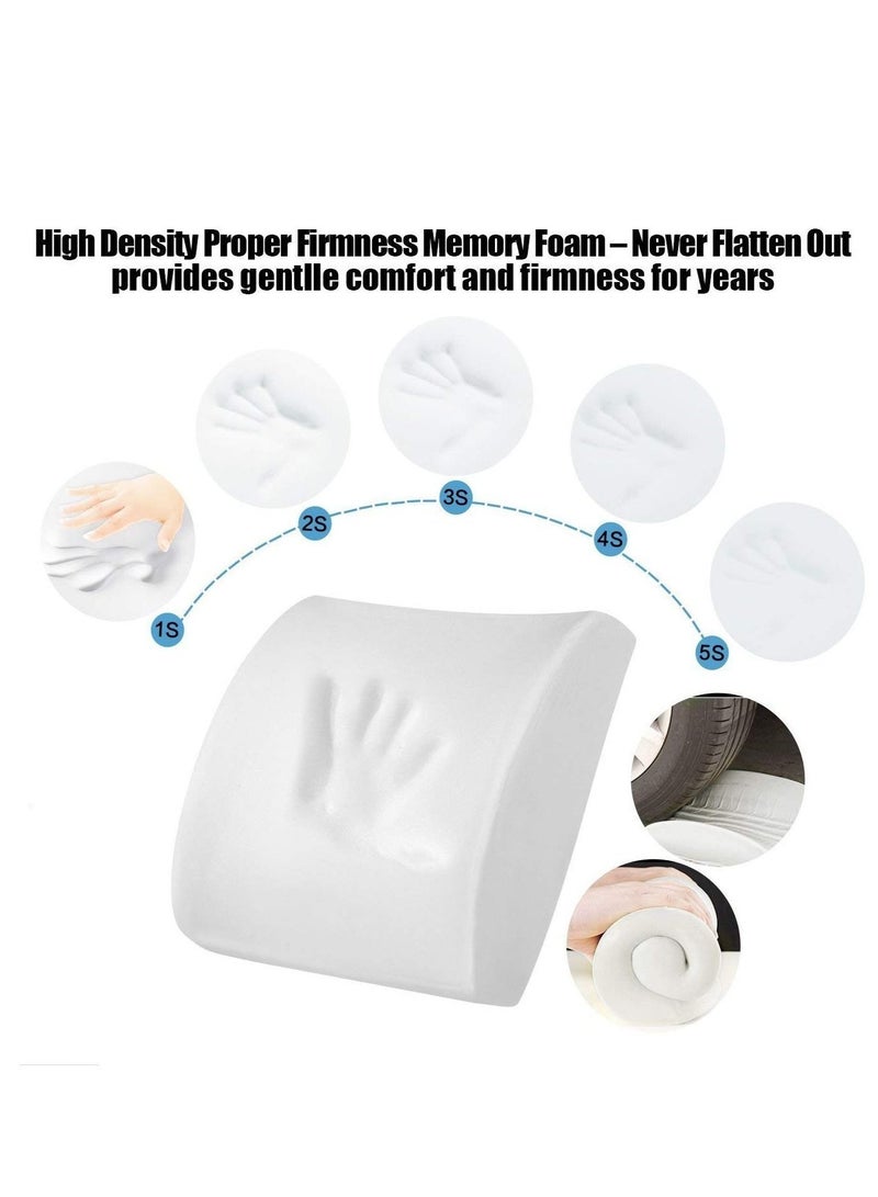 WALALLA Seat Cushion and Lumbar Support Pillow For Car Office Chair Wheelchair - Image 2