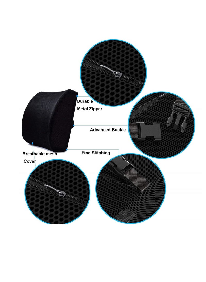 WALALLA Seat Cushion and Lumbar Support Pillow For Car Office Chair Wheelchair - Image 4