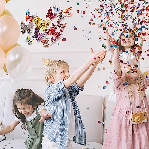 OPSEAM Butterfly Wall Decor 24/48 PCS, 3D Butterflies Stickers for Party Decorations with Magnets (Circl, 48) - Image 4