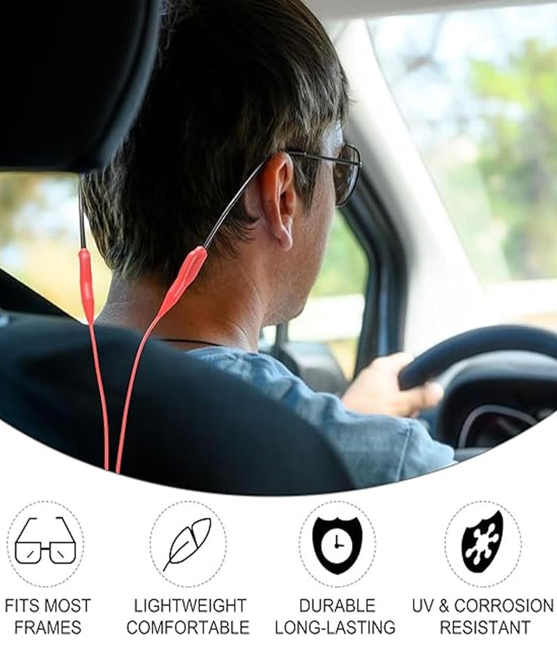 Aeenioy 3 PCS Specs Holder Strap, Adjustable Eyeglasses and Sunglasses Holder with 3 Straps and 5 Ear Grips, Anti-Slip Grip Guard for Sports and Outdoor Activities, Suitable for Men and Women - Image 5