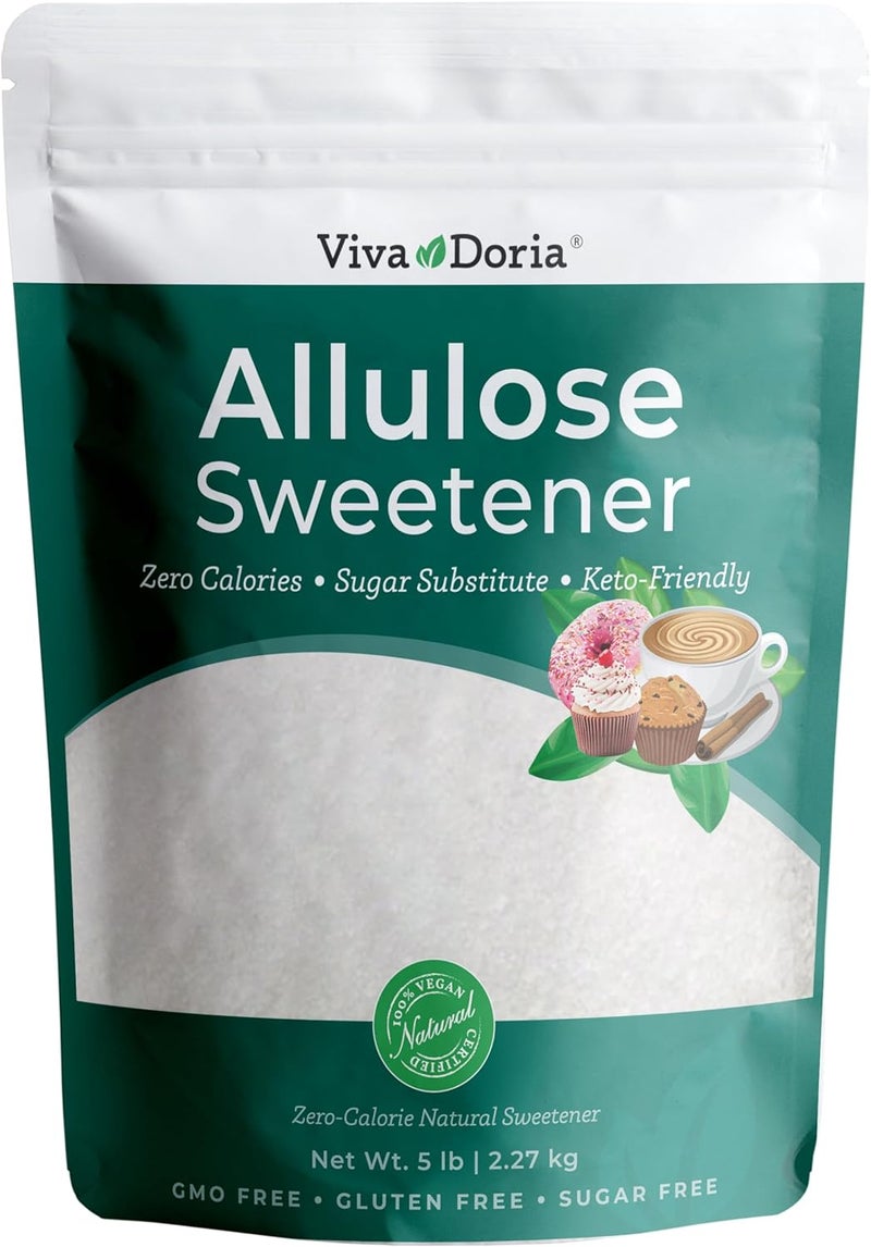 Viva Doria Allulose Sweetener - 5 lb (2.27 kg) Zero Calorie Sugar Substitute for Keto and Diabetic Diets - Image 1