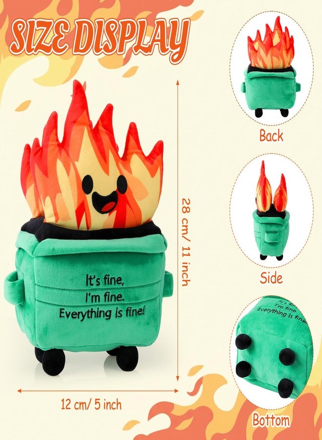 Jenaai Emotional Dumpster Plush, 11 Inch Funny Stress Relief Desk Plush Pillow, Positive Office Decor Gift for Coworkers, Friends, Employees, Staff, Easter & Appreciation Gifts - Image 2