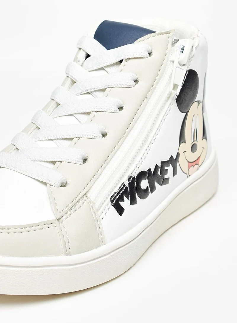 Disney Mickey Mouse Print High Cut Sneakers
