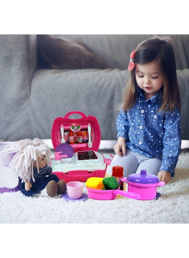 سكودل مجموعة أدوات مطبخ سكودل ديزني جونيور ميني كيد شيف مع حقيبة عمل وإكسسوارات للأطفال (26 قطعة) - Image 4