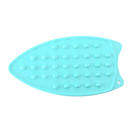 JCSMARTEC 2Pack Silicone Iron Rest Pad, Thicker Series Hot Resistant Mat for Ironing Board, Easy to Use with Wall Hole and Multicolor for Home (Pink+Mint Green) - Image 3