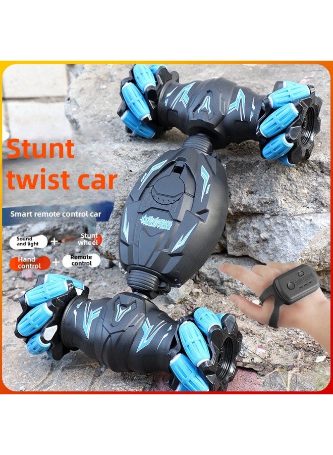 Gesture Sensing Remote Control Car Boy Stunt Twisting Car Four-wheel Drive Off-road Vehicle High Speed Drift Racing Car Children's Toy-Color:Red Stunt Gift Box Remote Control Shape Music Lamp Spray- - Image 3