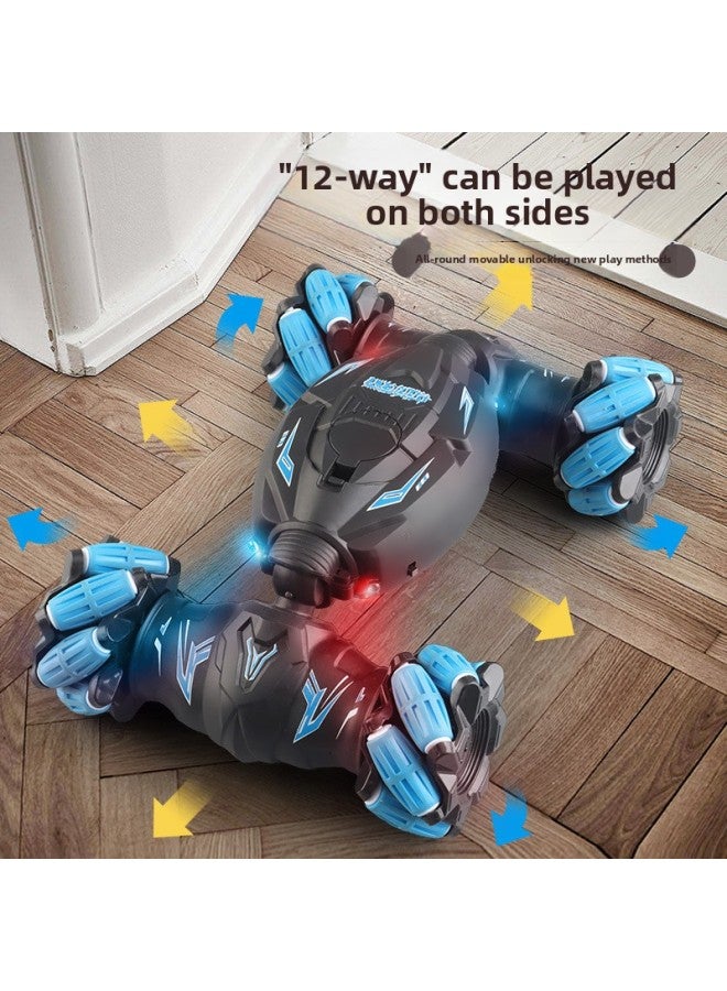 Gesture Sensing Remote Control Car Boy Stunt Twisting Car Four-wheel Drive Off-road Vehicle High Speed Drift Racing Car Children's Toy-Color:Red Stunt Gift Box Remote Control Shape Music Lamp Spray- - Image 5