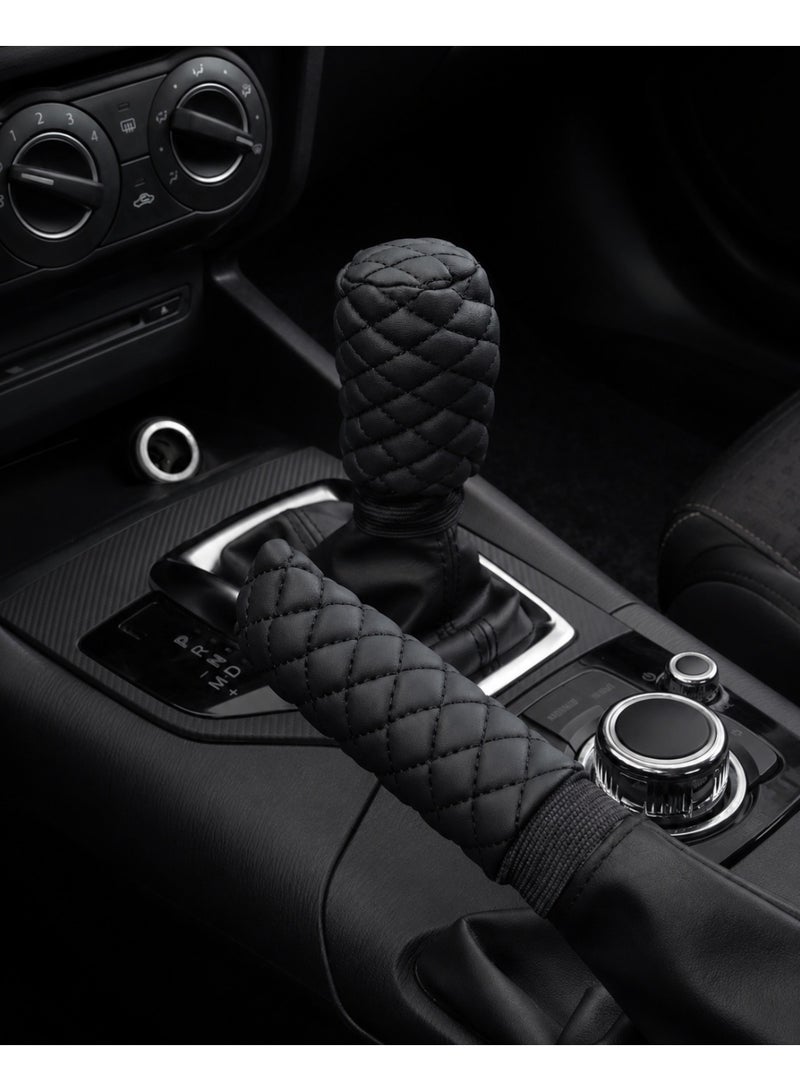 Car Gear Shift and Handbrake Cover Premium Durable Design - Image 2