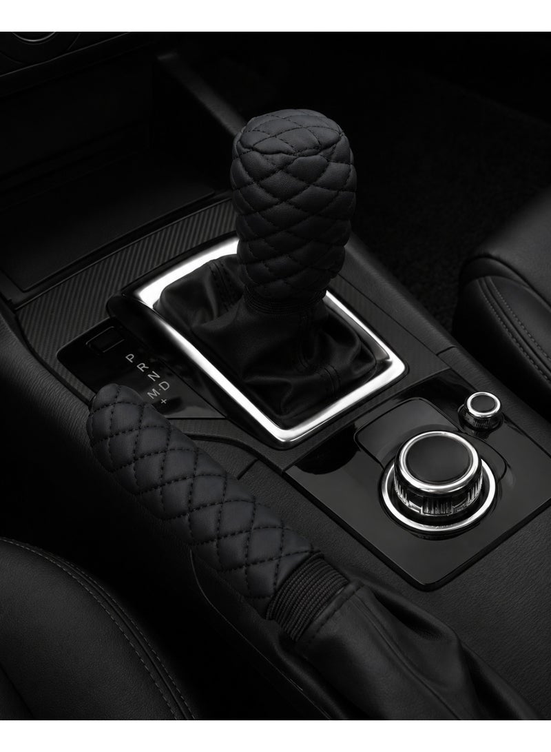 Car Gear Shift and Handbrake Cover Premium Durable Design - Image 1