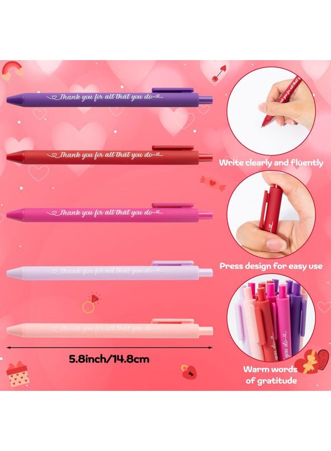 ANGOLIO Valentine's Day Employee Appreciation Gifts - 30 Sets Happy Valentines Bookmarks Pens Heart Keychains Bulk Pink Motivational Thank You Gifts for Team Staff Coworkers Employees Teachers Nurses - Image 4
