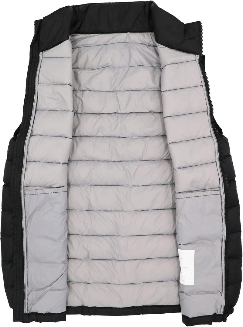 SK Studio Boys Girls' Light Weight Down Vest, Kids Lightweight Sleeveless Jacket, Boys Girls Puffer Down Vest White 150cm - Image 2
