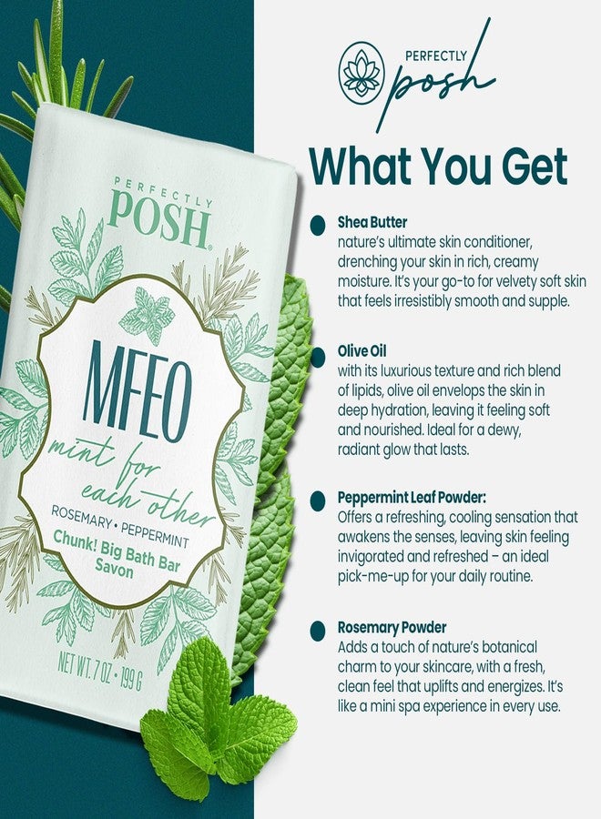 Perfectly Posh - MFEO Mint for Each Other - Big Bath Bar - 199 g - Image 4